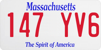 MA license plate 147YV6