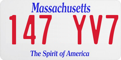 MA license plate 147YV7