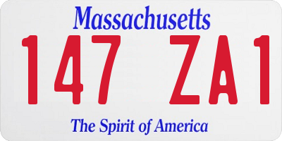 MA license plate 147ZA1