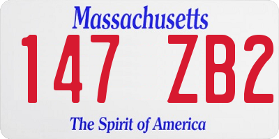 MA license plate 147ZB2