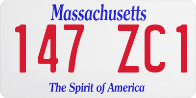 MA license plate 147ZC1