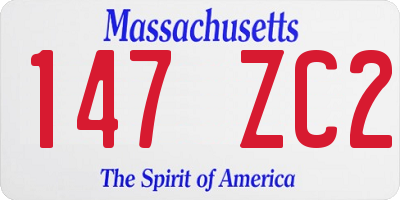 MA license plate 147ZC2