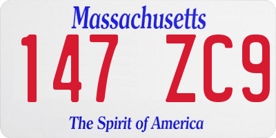 MA license plate 147ZC9