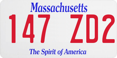 MA license plate 147ZD2