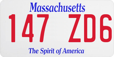 MA license plate 147ZD6