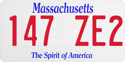 MA license plate 147ZE2