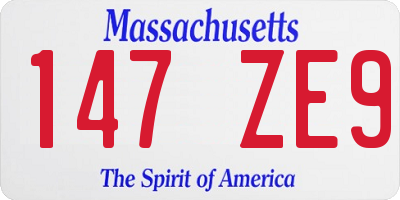 MA license plate 147ZE9