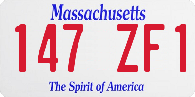 MA license plate 147ZF1