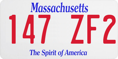 MA license plate 147ZF2