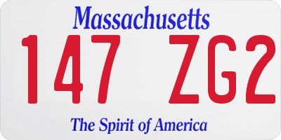 MA license plate 147ZG2