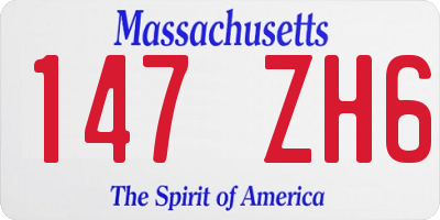 MA license plate 147ZH6