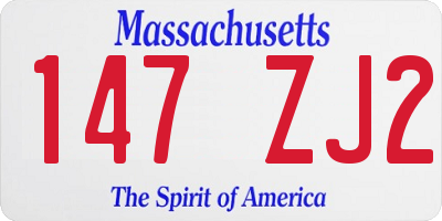 MA license plate 147ZJ2