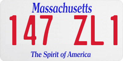 MA license plate 147ZL1
