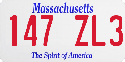MA license plate 147ZL3
