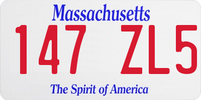 MA license plate 147ZL5