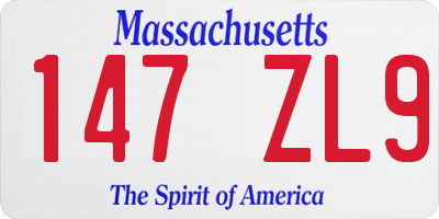MA license plate 147ZL9
