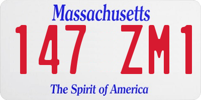 MA license plate 147ZM1