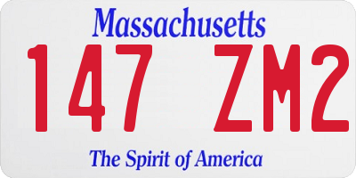 MA license plate 147ZM2