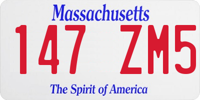 MA license plate 147ZM5