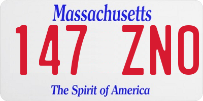 MA license plate 147ZN0