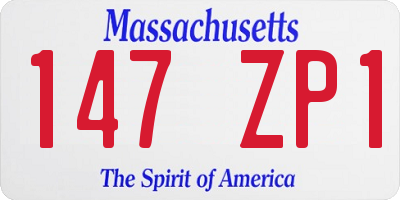 MA license plate 147ZP1