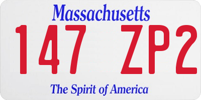 MA license plate 147ZP2