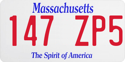 MA license plate 147ZP5