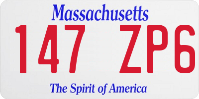 MA license plate 147ZP6