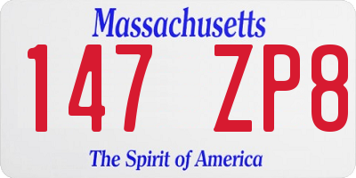 MA license plate 147ZP8