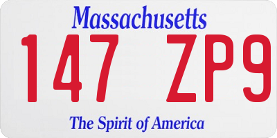 MA license plate 147ZP9