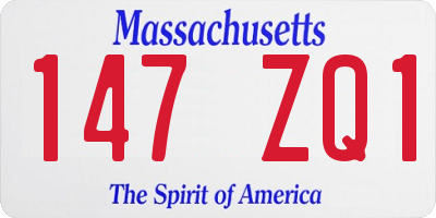 MA license plate 147ZQ1