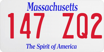 MA license plate 147ZQ2