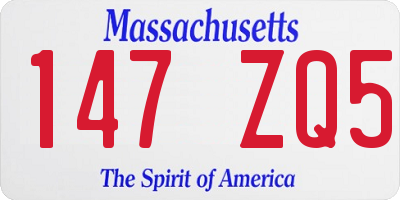 MA license plate 147ZQ5