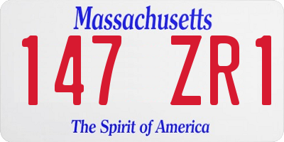 MA license plate 147ZR1