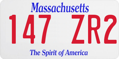 MA license plate 147ZR2