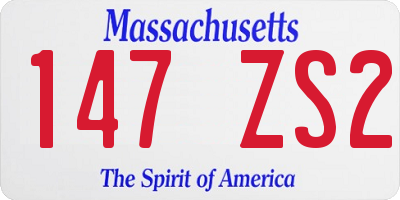 MA license plate 147ZS2