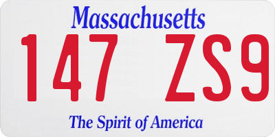 MA license plate 147ZS9