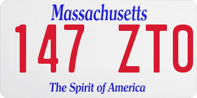 MA license plate 147ZT0