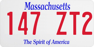 MA license plate 147ZT2
