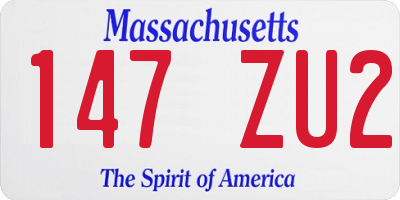MA license plate 147ZU2