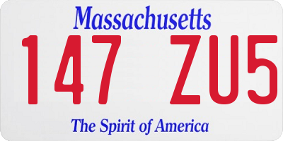 MA license plate 147ZU5
