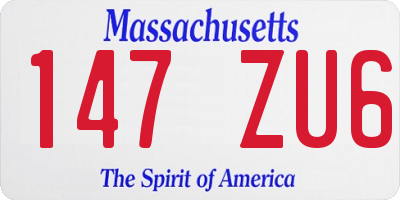 MA license plate 147ZU6