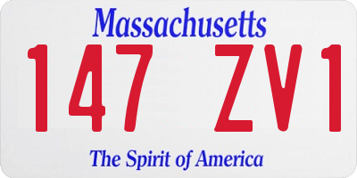 MA license plate 147ZV1