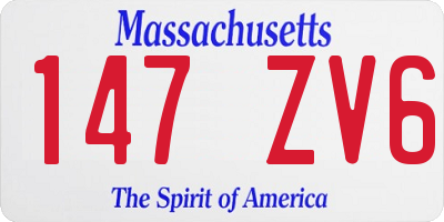 MA license plate 147ZV6