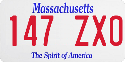 MA license plate 147ZX0