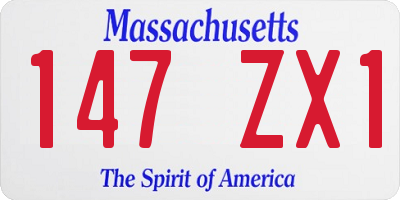 MA license plate 147ZX1