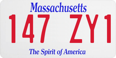 MA license plate 147ZY1