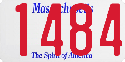 MA license plate 1484