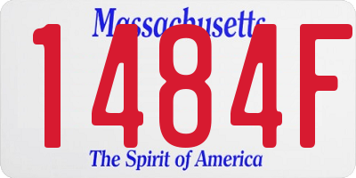 MA license plate 1484F