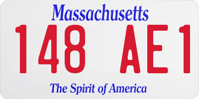 MA license plate 148AE1